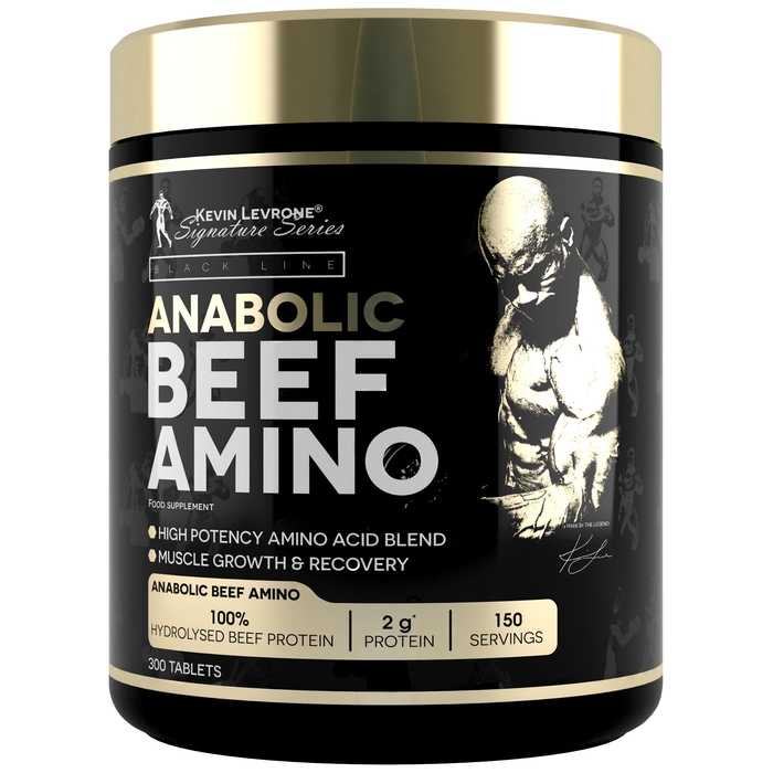 Kevin Levrone ANABOLIC BEEF AMINO 300 tablets | Premium Hydrolyzed Amino for Muscle Growth & Recovery | Optimal Absorption, Concentrated Amino Acids | Ideal for Athletes & Bodybuilders | ZAFQJ1293 Levrone Black | ZAFQJ1293