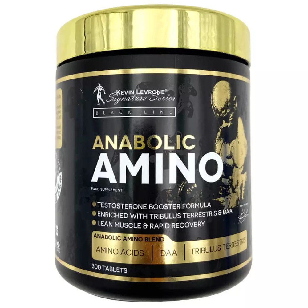 Kevin Levrone Anabolic Amino, 300 Tablets, Recover Faster, Enriched with Tribulus | VTWSX4698 Levrone Black | VTWSX4698