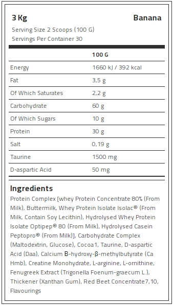 Kevin Levrone Anabolic Mass, 3 Kg, Contributes to a Growth in Muscle Mass | QEXYW3945 Levrone Black | QEXYW3945