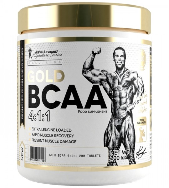 Kevin Levrone Gold BCAA 4:1:1 Tablets, 200 Tablets, Enhance post-exercise Muscle Recovery | SDYFR7049 Levrone Gold | SDYFR7049