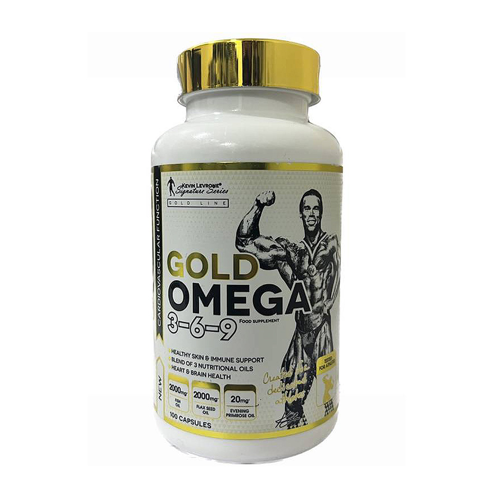 Kevin Levrone Gold Omega 3 6 9, 100 Capsules, Support Brain Health, Support Heart Health | FYNZJ6132 Levrone Gold | FYNZJ6132