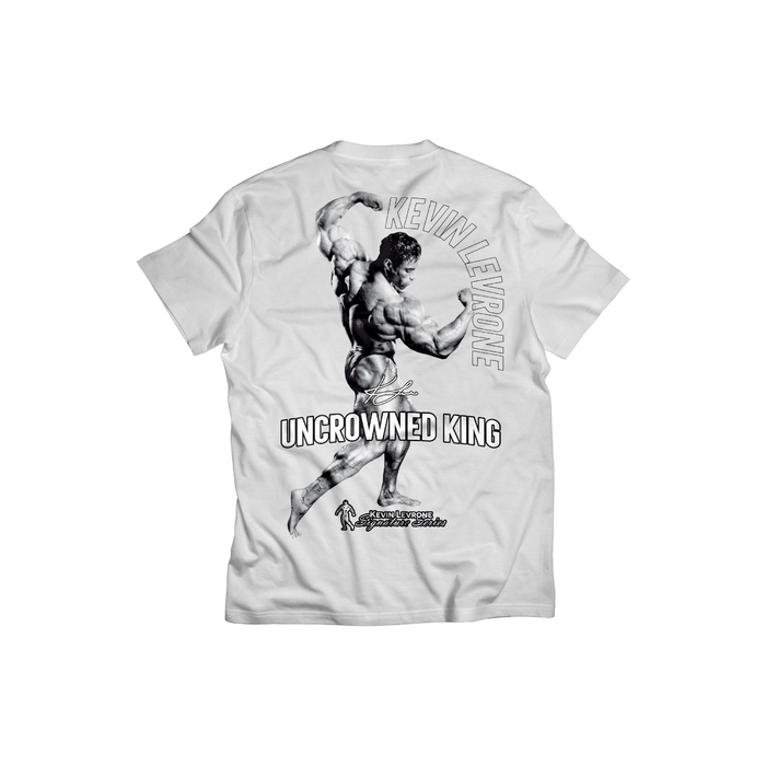 Kevin Levrone T-Shirt UNCROWNED KING 240g White 5903719263900 | VZRUE0216 Levrone Merch | VZRUE0216
