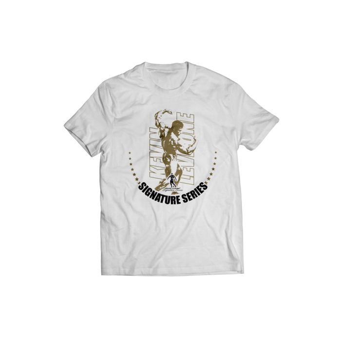Kevin Levrone T-shirt White/Gold logo 170 g 5903719254885 | KYOBT0982 Levrone Merch | KYOBT0982